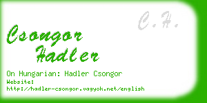 csongor hadler business card